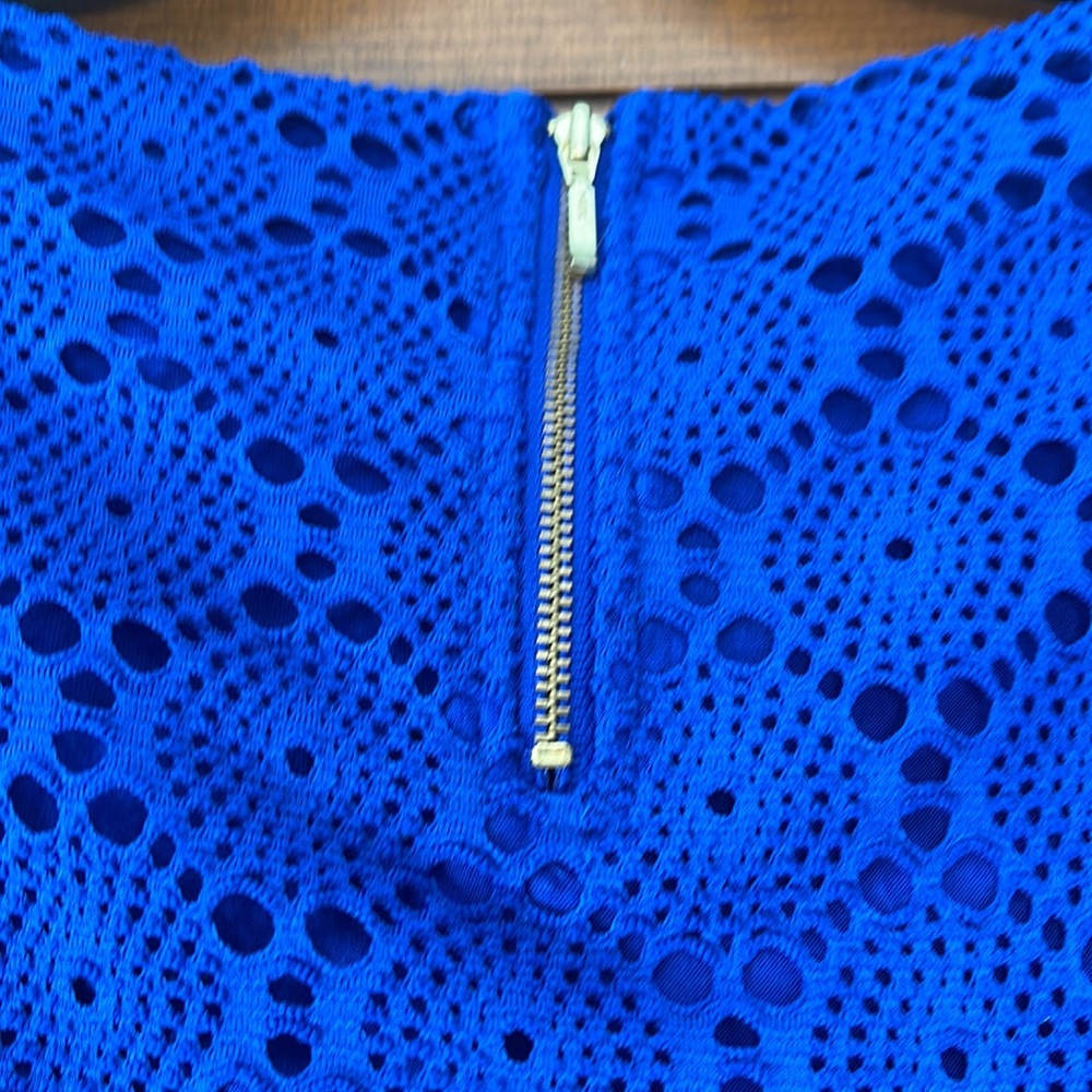 Banana Republic Crochet Zipper Top 0P Royal blue - Picture 6 of 9